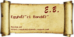 Egyházi Bandó névjegykártya